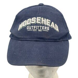moosehead outfitters baseball hat cap blue hook &amp; loop adjustable one size R